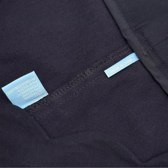 J. McLaughlin Women’s Cameron Scallop Hem Skirt Vista Navy Blue Size 14 Stretchy - Picture 9 of 9